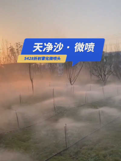 【天净沙&middot;微喷】枯藤老树昏鸦，草地仙境人家，地插微喷雾化，夕阳西下，灌溉，你问，我答！#5428折射雾化微喷头 #微喷 #华维集团