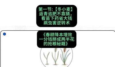 第一节：【冬小麦】返青追肥不靠猜，看苗下药省大钱